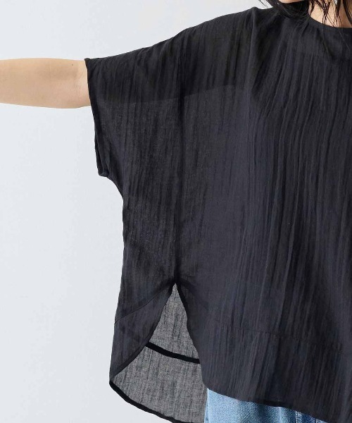 MEDE19F(メデジュウキュウ)の「MEDE19F 軽やかな着心地のシングルガーゼデザイントップス(その他トップス・レディース・ライトパープル/ホワイト/ブラック・LL/L/M/3L)」の15枚目の写真