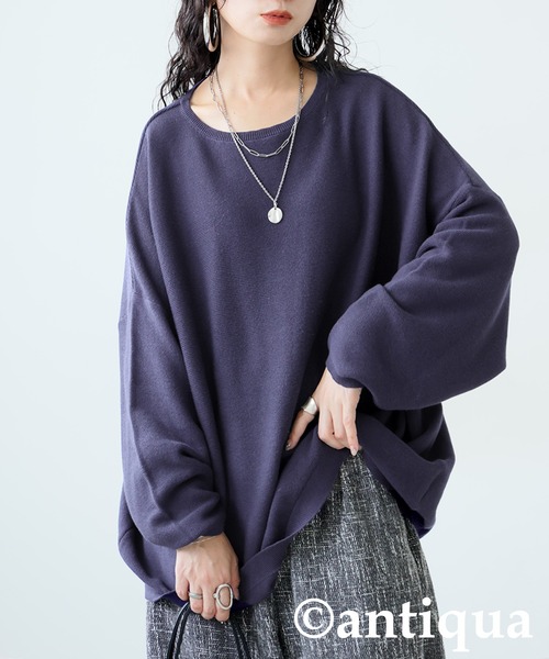 antiqua(アンティカ)の「ガーター編みニット(ニット/セーター・レディース・ネイビー系/ネイビー/ホワイト系その他2/ホワイト系その他/ブラック系その他/ブラック/カーキ系/カーキ・ONE SIZE)」の15枚目の写真
