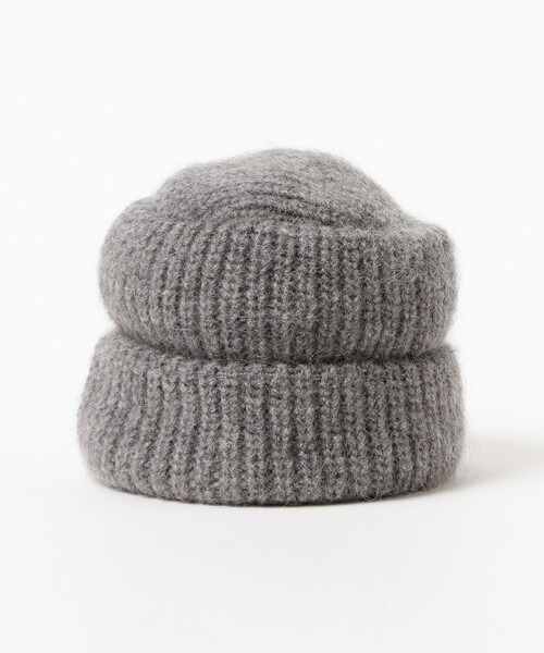 BEAMS BOY（ビームスボーイ）の「【別注】cableami / モヘヤ ワッチキャップ（ニットキャップ/ビーニー・レディース・チャコールグレー/パープル・ONE SIZE）」の3枚目の写真