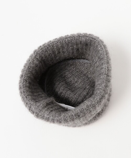 BEAMS BOY（ビームスボーイ）の「【別注】cableami / モヘヤ ワッチキャップ（ニットキャップ/ビーニー・レディース・チャコールグレー/パープル・ONE SIZE）」の6枚目の写真