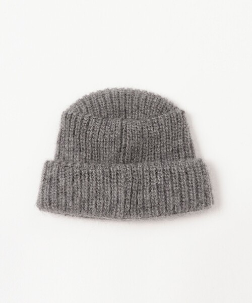 BEAMS BOY（ビームスボーイ）の「【別注】cableami / モヘヤ ワッチキャップ（ニットキャップ/ビーニー・レディース・チャコールグレー/パープル・ONE SIZE）」の8枚目の写真