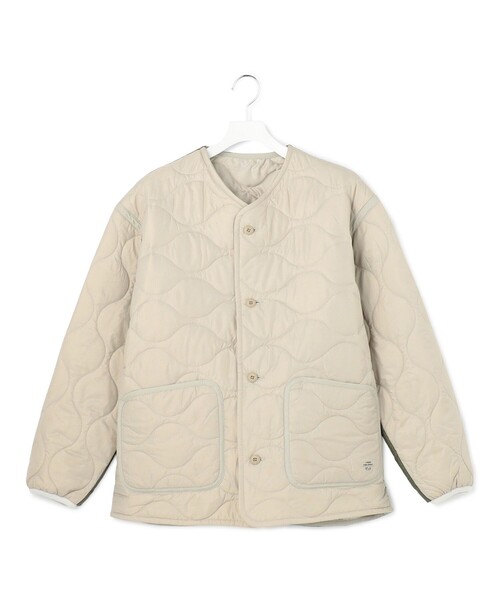 J.PRESS YORK STREET(ジェイプレスヨークストリート)の「【UNISEX】ライナーキルティング ブルゾン(ブルゾン・メンズ・カーキ系/ベージュ系/ブラック系・LARGE/MEDIUM/SMALL)」の2枚目の写真