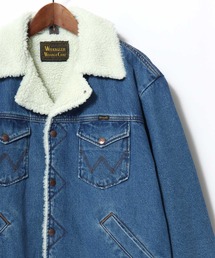 Wrangler（ラングラー）の「Wrangler/ラングラー Denim Boa Wrange Coat/オーバーサイズ 裏ボア デニムラングコート/ランチコート/レディース メンズ（デニムジャケット・レディース）」