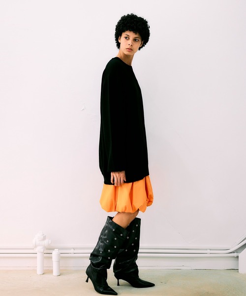 NOISE MAKER（ノイズメーカー）の「《ユニセックス》クルーネックオーバーサイズニット（ニット/セーター・レディース・グレー/ピンク/ブラック・M/S/L）」の6枚目の写真