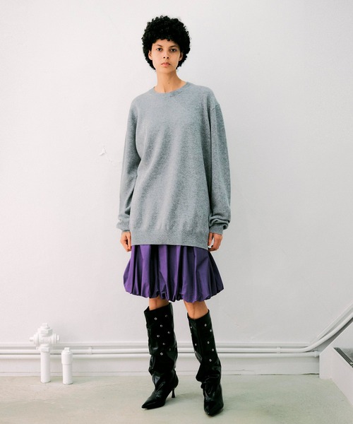 NOISE MAKER（ノイズメーカー）の「《ユニセックス》クルーネックオーバーサイズニット（ニット/セーター・レディース・グレー/ピンク/ブラック・M/S/L）」の9枚目の写真