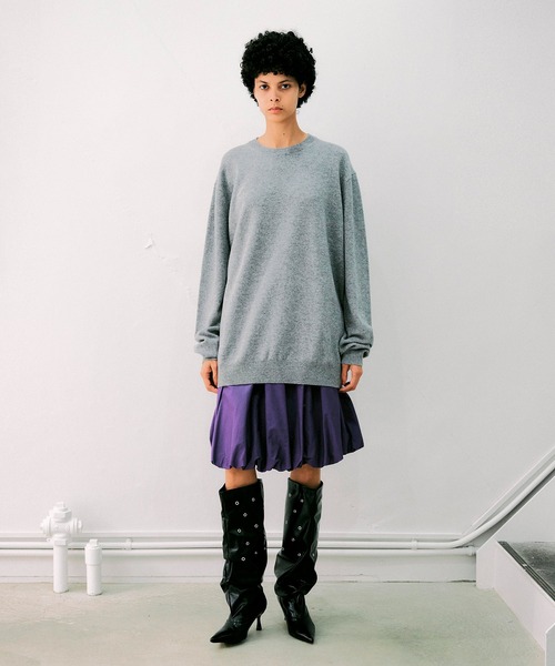 NOISE MAKER（ノイズメーカー）の「《ユニセックス》クルーネックオーバーサイズニット（ニット/セーター・レディース・グレー/ピンク/ブラック・M/S/L）」の16枚目の写真