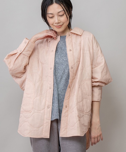 Munich（ミューニック）の「キルティングエアーナイロンタフタシャツアウター（その他アウター・レディース・ブラック/ライトピンク/ライトカーキ・FREE）」の5枚目の写真