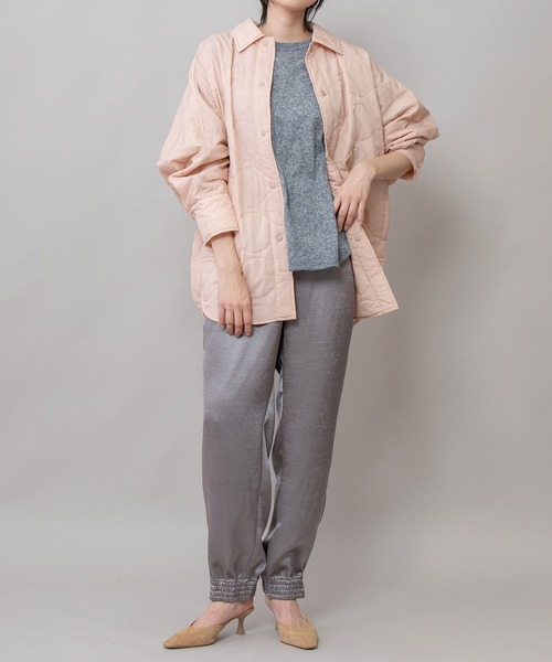 Munich（ミューニック）の「キルティングエアーナイロンタフタシャツアウター（その他アウター・レディース・ブラック/ライトピンク/ライトカーキ・FREE）」の9枚目の写真