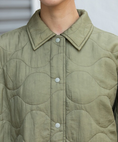 Munich（ミューニック）の「キルティングエアーナイロンタフタシャツアウター（その他アウター・レディース・ブラック/ライトピンク/ライトカーキ・FREE）」の21枚目の写真