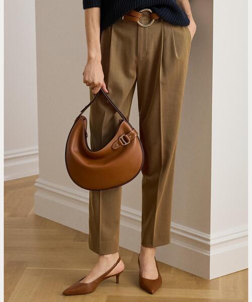 LAUREN RALPH LAUREN（ローレン ラルフ ローレン）の「レザー ラージ Tasha ショルダー バッグ（ショルダーバッグ・レディース・ブラウン・ONE）」の2枚目の写真