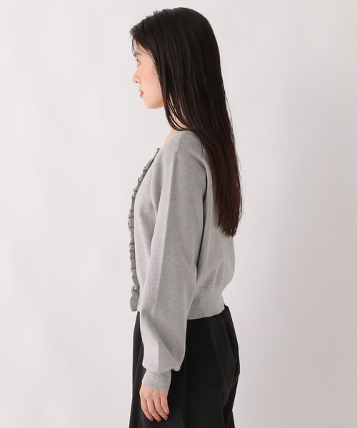 Heather（ヘザー）の「フロントフリルニットカーディガン 590331