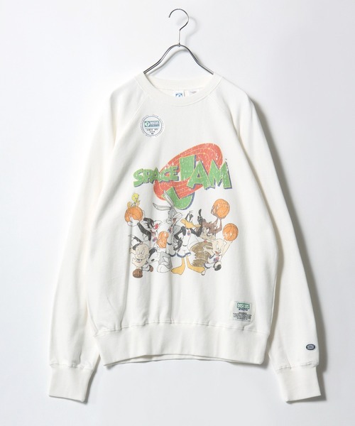 Looney Tunes(ルーニーテューンズ)の「DISCUS ATHLETIC×LOONEY TUNES「スペース・ジャム」 キャラクタープリントスウェットトレーナー メンズ レディース ユニセックス(スウェット・レディース・ホワイト系その他/ブラック/ブラック系その他/ホワイト・L/M)」の3枚目の写真