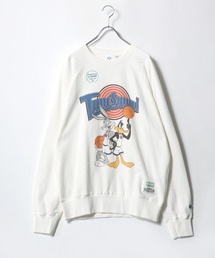 DISCUS ATHLETIC×LOONEY TUNES「スペース・ジャム」 キャラクタープリントスウェットトレーナー メンズ レディース ユニセックス