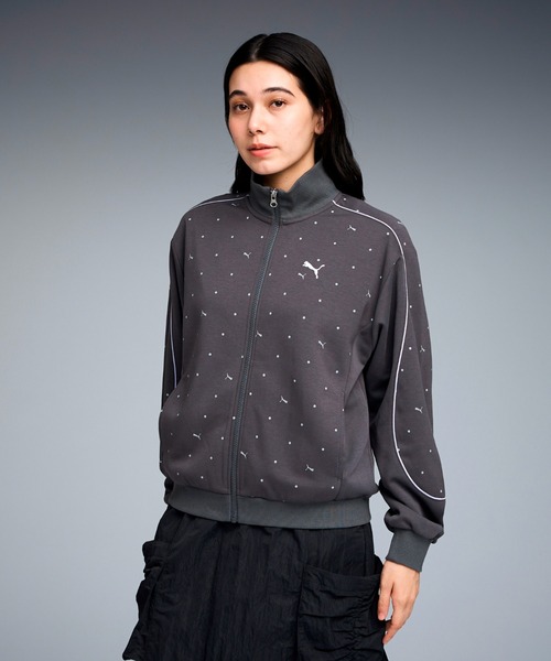 PUMA（プーマ）の「PUMA プーマ ウィメンズ CORE HERITAGE トラック ジャケット（ジャージ・レディース・ブラック/アーミー/ダークグレー・LARGE/MEDIUM/SMALL/X-LARGE）」の2枚目の写真