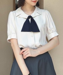 F i.n.t | スカーフタイ付き変形衿ブラウス(シャツ/ブラウス)