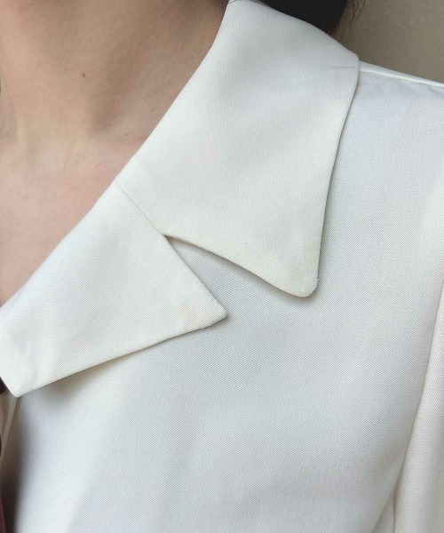 F i.n.t(フィント)の「スカーフタイ付き変形衿ブラウス(シャツ/ブラウス・レディース・ライトベージュ/アイボリー・FREE)」の10枚目の写真