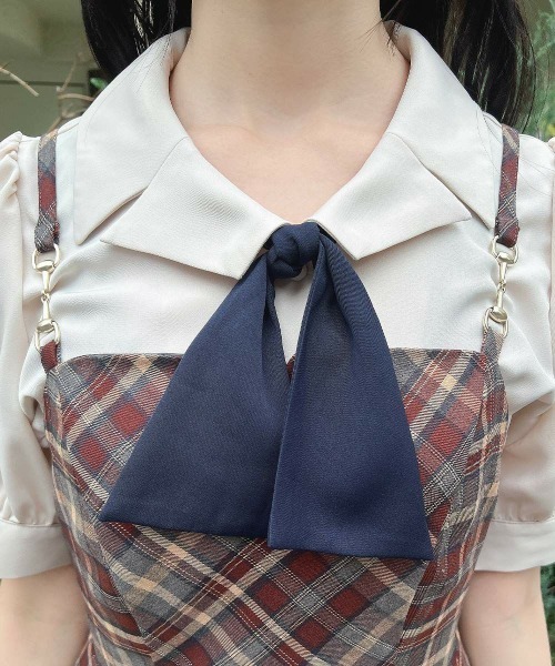 F i.n.t(フィント)の「スカーフタイ付き変形衿ブラウス(シャツ/ブラウス・レディース・ライトベージュ/アイボリー・FREE)」の16枚目の写真