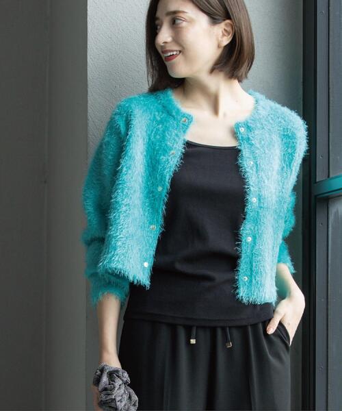 セール】シャギーショートカーディガン【洗濯機OK】《6col