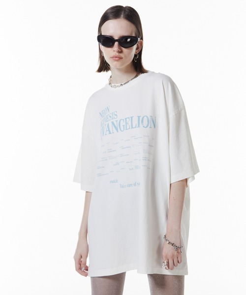 JOSE MOON（ジョゼムーン）の「【EVA×JOSE】SECOND HALF BIGT-SHIRT/セカンドハーフビッグＴシャツ（Tシャツ/カットソー・レディース・チャコールグレー/ホワイト・FREE）」の10枚目の写真