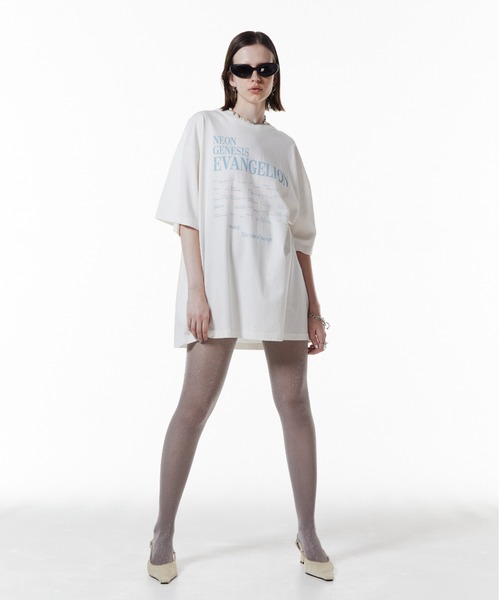 JOSE MOON（ジョゼムーン）の「【EVA×JOSE】SECOND HALF BIGT-SHIRT/セカンドハーフビッグＴシャツ（Tシャツ/カットソー・レディース・チャコールグレー/ホワイト・FREE）」の13枚目の写真