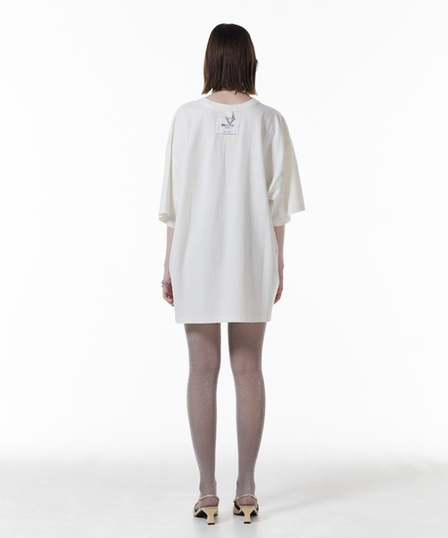 JOSE MOON（ジョゼムーン）の「【EVA×JOSE】SECOND HALF BIGT-SHIRT/セカンドハーフビッグＴシャツ（Tシャツ/カットソー・レディース・チャコールグレー/ホワイト・FREE）」の17枚目の写真