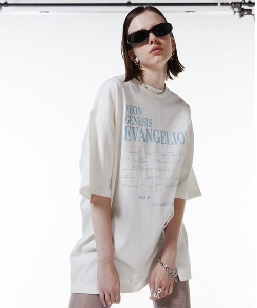 JOSE MOON（ジョゼムーン）の「【EVA×JOSE】SECOND HALF BIGT-SHIRT/セカンドハーフビッグＴシャツ（Tシャツ/カットソー・レディース・チャコールグレー/ホワイト・FREE）」の20枚目の写真