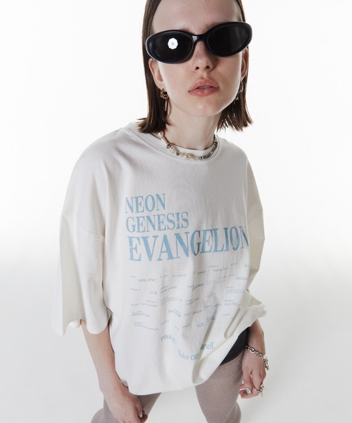 JOSE MOON（ジョゼムーン）の「【EVA×JOSE】SECOND HALF BIGT-SHIRT/セカンドハーフビッグＴシャツ（Tシャツ/カットソー・レディース・チャコールグレー/ホワイト・FREE）」の21枚目の写真