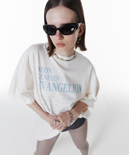 JOSE MOON（ジョゼムーン）の「【EVA×JOSE】SECOND HALF BIGT-SHIRT/セカンドハーフビッグＴシャツ（Tシャツ/カットソー・レディース・チャコールグレー/ホワイト・FREE）」の22枚目の写真