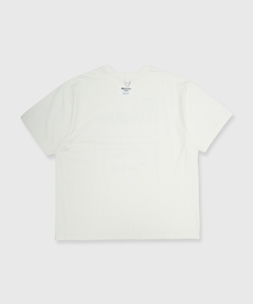JOSE MOON（ジョゼムーン）の「【EVA×JOSE】SECOND HALF BIGT-SHIRT/セカンドハーフビッグＴシャツ（Tシャツ/カットソー・レディース・チャコールグレー/ホワイト・FREE）」の3枚目の写真