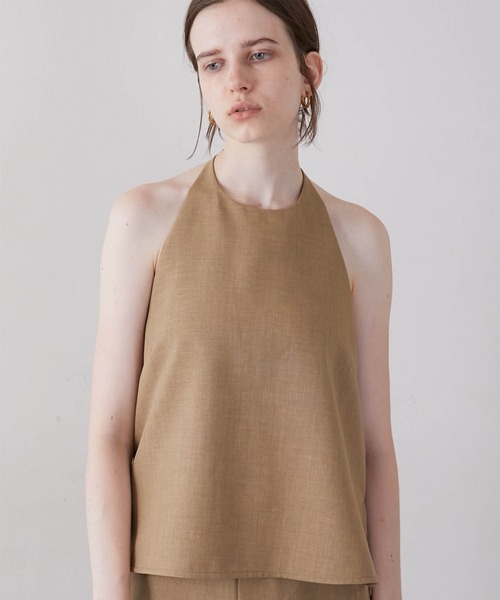 LA PEAU DE GEM(ラポドゥジェム)の「【LA PEAU DE GEM】backless halter neck/バックレスホルターネック(キャミソール・レディース・ブラック/ベージュ・FREE)」の10枚目の写真