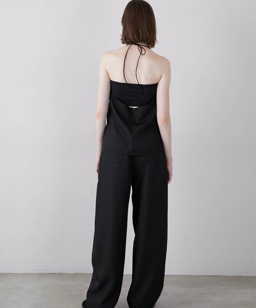 LA PEAU DE GEM(ラポドゥジェム)の「【LA PEAU DE GEM】backless halter neck/バックレスホルターネック(キャミソール・レディース・ブラック/ベージュ・FREE)」の8枚目の写真