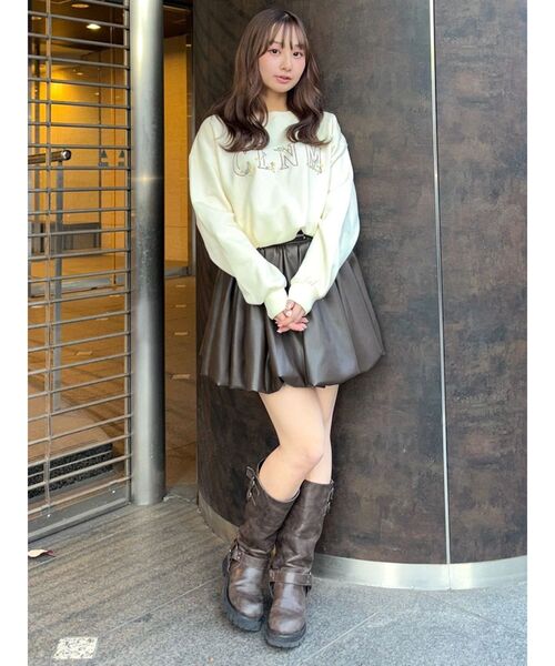 CALNAMUR(カルナムール)の「アソートビッグスウェット(スウェット・レディース・ネイビー/グレー/イエロー・FREE)」の6枚目の写真