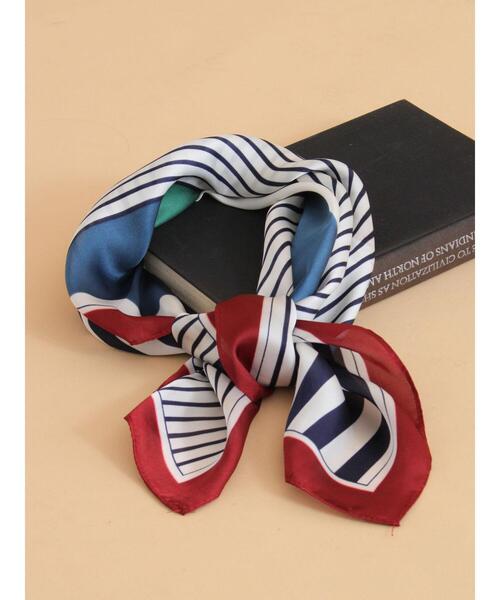 ehka sopo（エヘカソポ）の「ボーダー柄スカーフ（ストール/ショール・レディース・オフホワイト・F）」の6枚目の写真