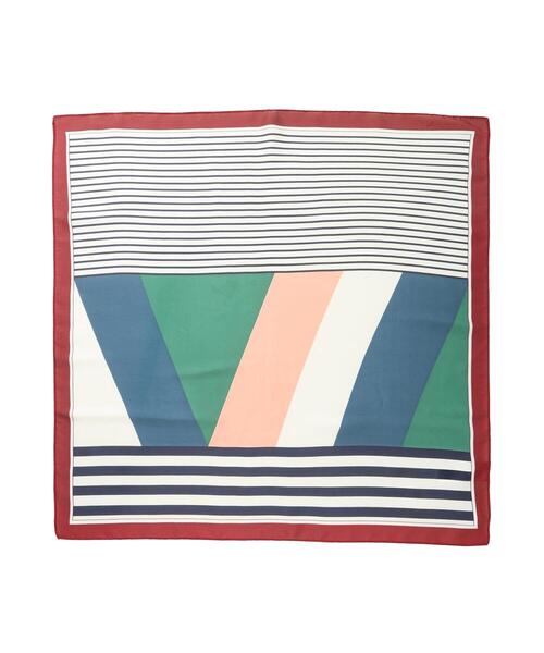 ehka sopo（エヘカソポ）の「ボーダー柄スカーフ（ストール/ショール・レディース・オフホワイト・F）」の16枚目の写真