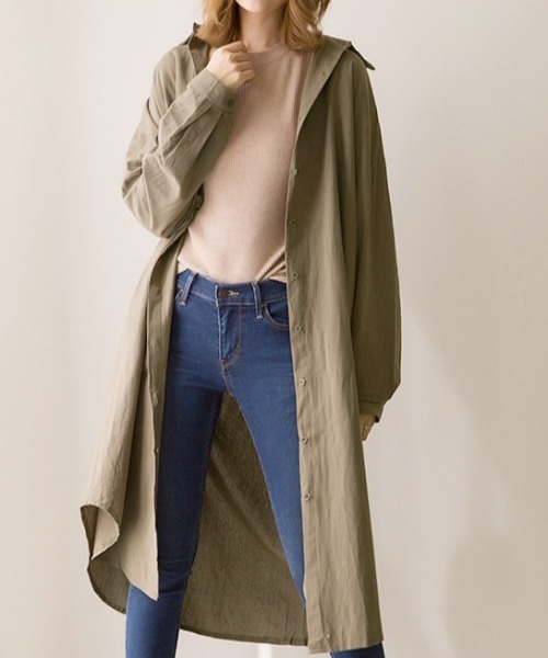 maison de LATIR(メゾンドラティール)の「シャツワンピース(シャツワンピース・レディース・ホワイト/ブラック/カーキ・L)」の3枚目の写真