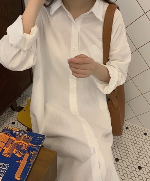 maison de LATIR(メゾンドラティール)の「シャツワンピース(シャツワンピース・レディース・ホワイト/ブラック/カーキ・L)」の7枚目の写真