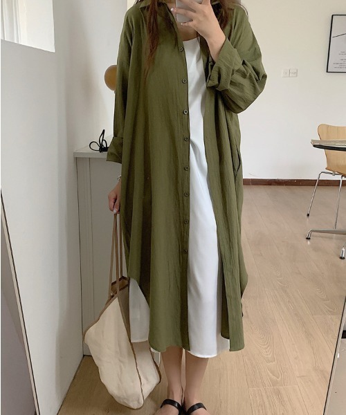 maison de LATIR(メゾンドラティール)の「シャツワンピース(シャツワンピース・レディース・ホワイト/ブラック/カーキ・L)」の20枚目の写真