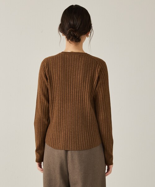 qualite（カリテ）の「ご好評につき再入荷！【新色追加！25AW】アシメスヌードリブニット/秋服/冬服/2WAY/スヌード取り外し可能（ニット/セーター・レディース・チャコールグレー/ライトブルー/オフホワイト/ブラウン系その他・フリー）」の21枚目の写真