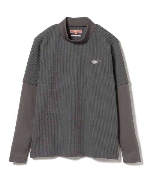 セール】ORANGE LABEL / ワッフル切り替え ロングスリーブモックネック