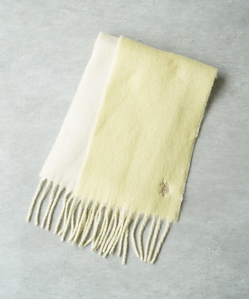 U.S. POLO ASSN.（ユーエスポロアッスン）の「【U.S. POLO ASSN.】 ユーエスポロアッスン　ブークレ　フリンジマフラー　USPA-2017（マフラー・レディース・ピンク/ブラック/ブルー/レモンイエロー・FREE）」の9枚目の写真