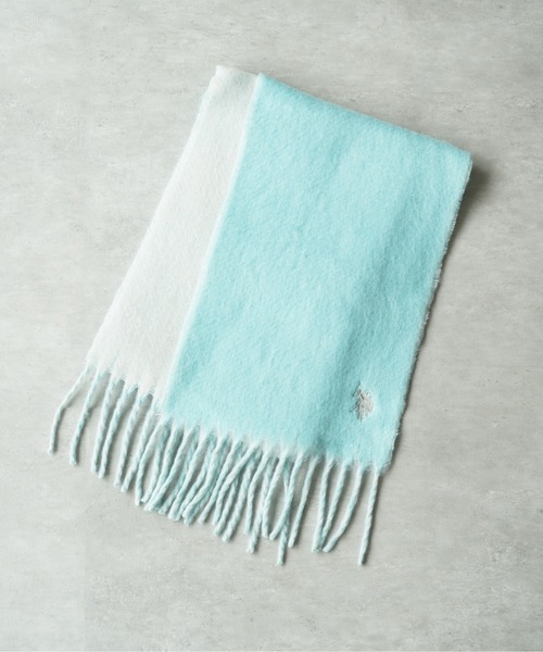 U.S. POLO ASSN.（ユーエスポロアッスン）の「【U.S. POLO ASSN.】 ユーエスポロアッスン　ブークレ　フリンジマフラー　USPA-2017（マフラー・レディース・ピンク/ブラック/ブルー/レモンイエロー・FREE）」の10枚目の写真