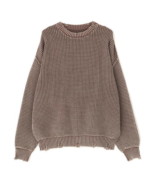 DANKE SCHON(ダンケシェーン)の「DankeSchon/ダンケシェーン/PIGMENT CHEMICAL AZE CREWNECK(ニット/セーター・レディース・ブラック/ブラウン・L/M)」の10枚目の写真
