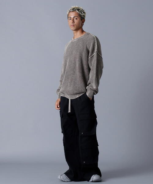 DANKE SCHON(ダンケシェーン)の「DankeSchon/ダンケシェーン/PIGMENT CHEMICAL AZE CREWNECK(ニット/セーター・レディース・ブラック/ブラウン・L/M)」の8枚目の写真