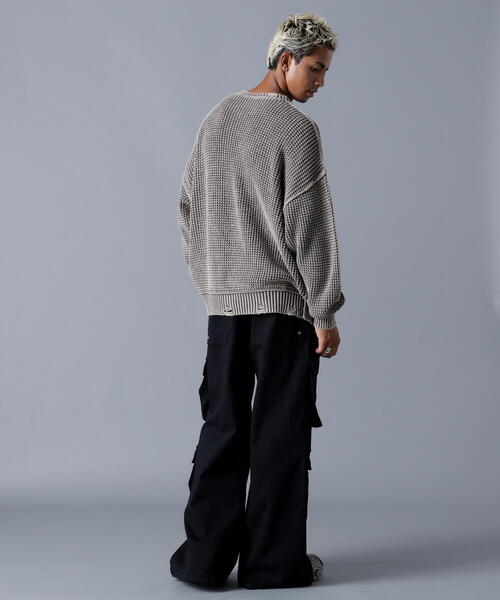 DANKE SCHON(ダンケシェーン)の「DankeSchon/ダンケシェーン/PIGMENT CHEMICAL AZE CREWNECK(ニット/セーター・レディース・ブラック/ブラウン・L/M)」の7枚目の写真