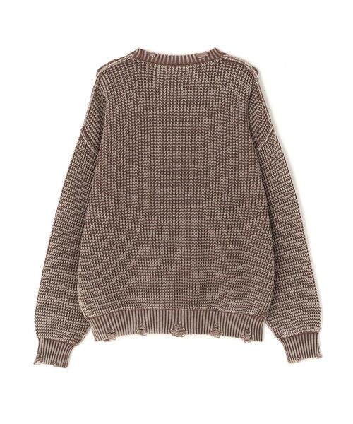 DANKE SCHON(ダンケシェーン)の「DankeSchon/ダンケシェーン/PIGMENT CHEMICAL AZE CREWNECK(ニット/セーター・レディース・ブラック/ブラウン・L/M)」の6枚目の写真