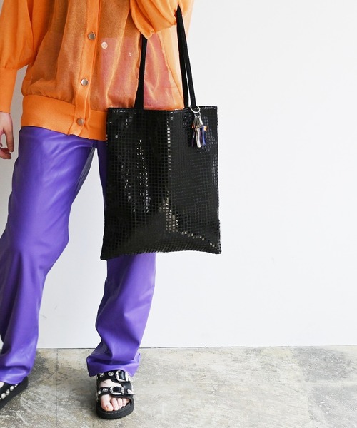 Magine(マージン)の「cheek チーク disc tote/ディスコ トート(トートバッグ・レディース・グリーン/ブラック/ブルー/ゴールド/シルバー・FREE)」の1枚目の写真
