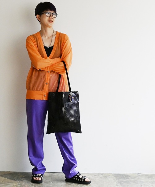 Magine(マージン)の「cheek チーク disc tote/ディスコ トート(トートバッグ・レディース・グリーン/ブラック/ブルー/ゴールド/シルバー・FREE)」の6枚目の写真
