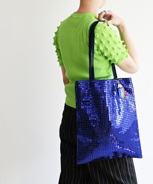 Magine(マージン)の「cheek チーク disc tote/ディスコ トート(トートバッグ・レディース・グリーン/ブラック/ブルー/ゴールド/シルバー・FREE)」の11枚目の写真