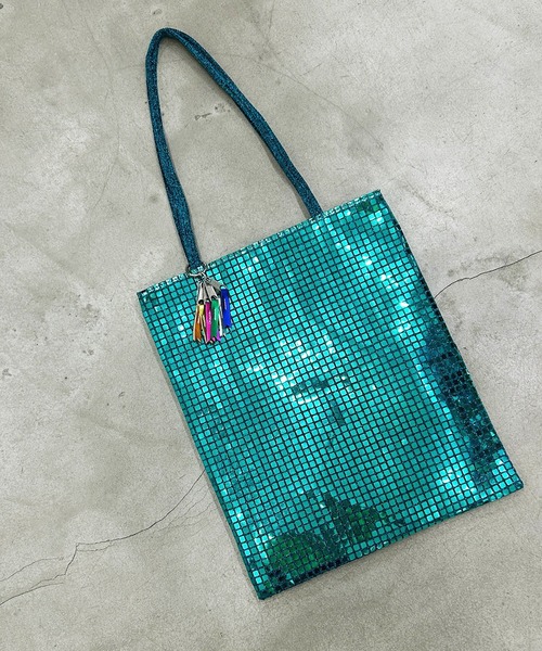 Magine(マージン)の「cheek チーク disc tote/ディスコ トート(トートバッグ・レディース・グリーン/ブラック/ブルー/ゴールド/シルバー・FREE)」の19枚目の写真