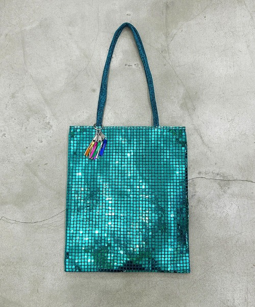 Magine(マージン)の「cheek チーク disc tote/ディスコ トート(トートバッグ・レディース・グリーン/ブラック/ブルー/ゴールド/シルバー・FREE)」の20枚目の写真